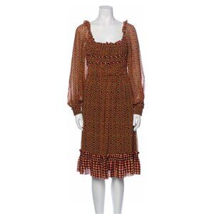 Proenza Schouler Silk Printed A-Line Dress - Size M